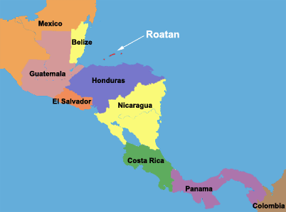 roatan map