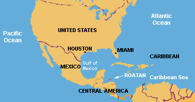 roatan map